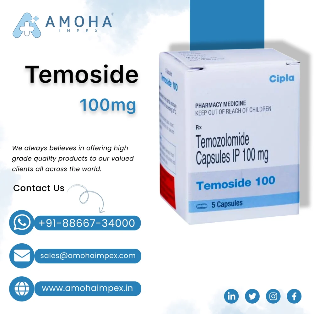 Temoside Temozolomide 100mg Capsule