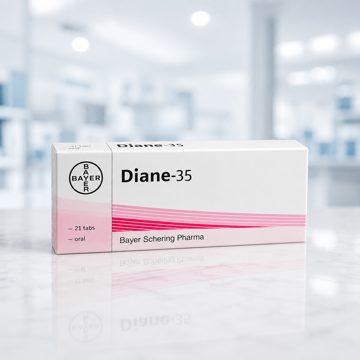 Cyproterone 2mg and Ethinyl Estradiol 0.035mg Tablets (Diane 35 Tablet)