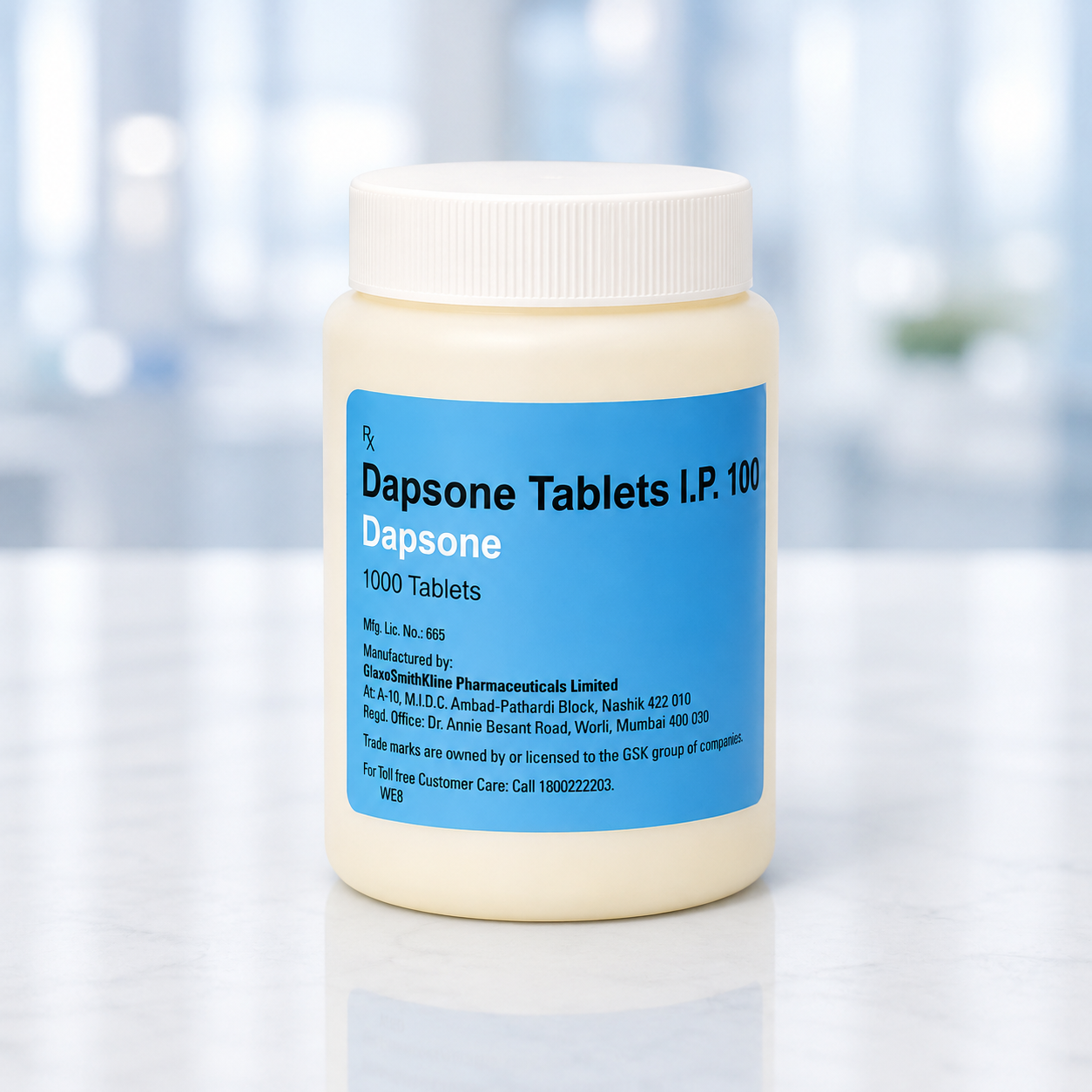Dapsone 100mg Tablet