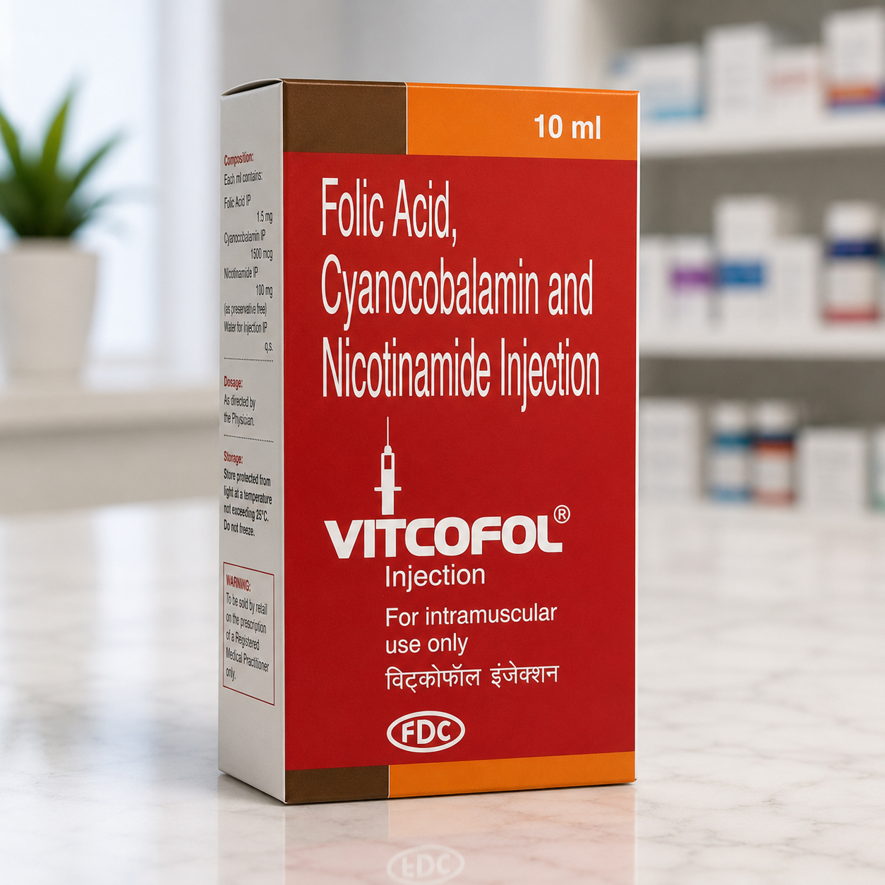 Nicotinamide + Folic Acid + Cyanocobalamin (Vitcofol Injection)