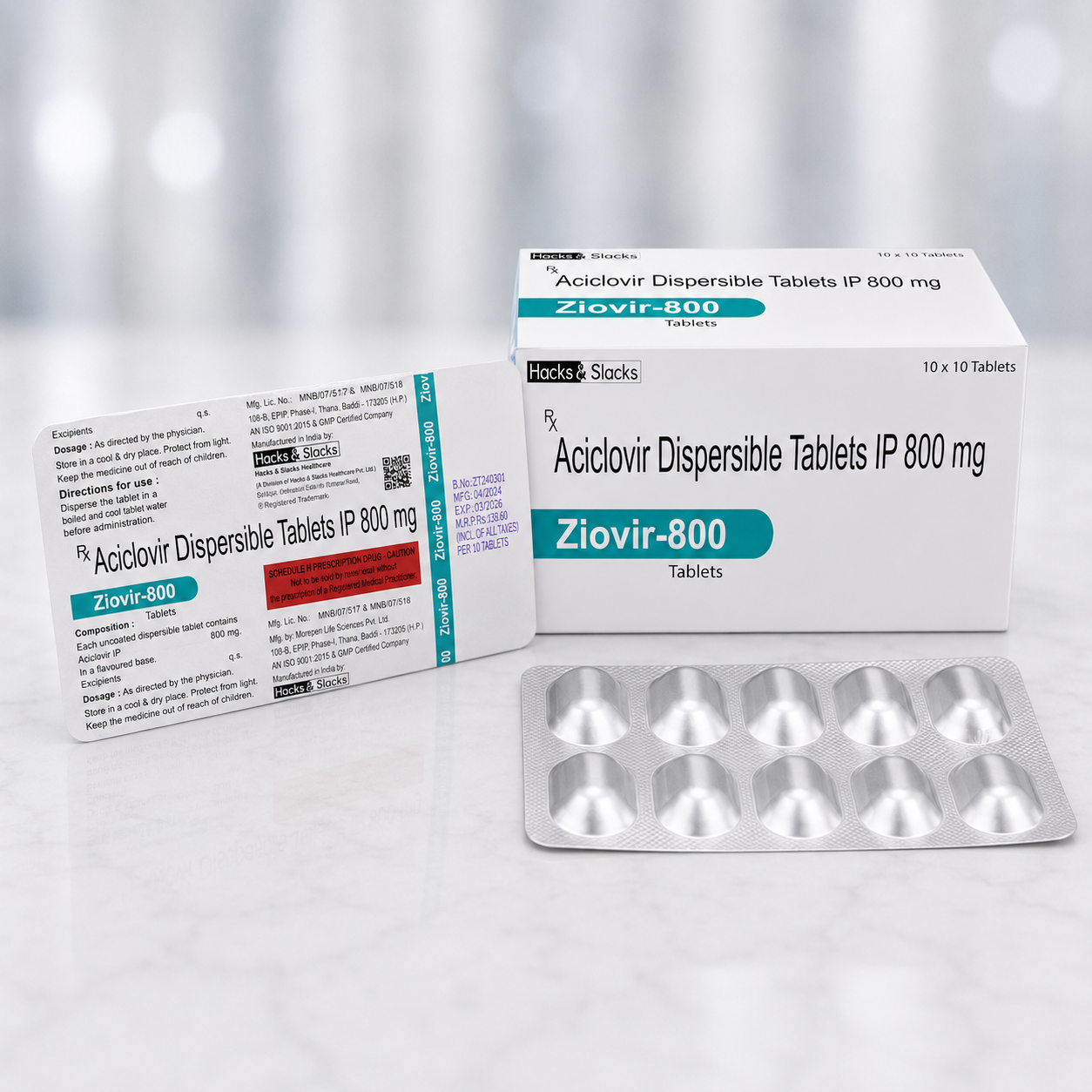 Acyclovir Dispersible Tablets (Ziovir 800mg Tablets)