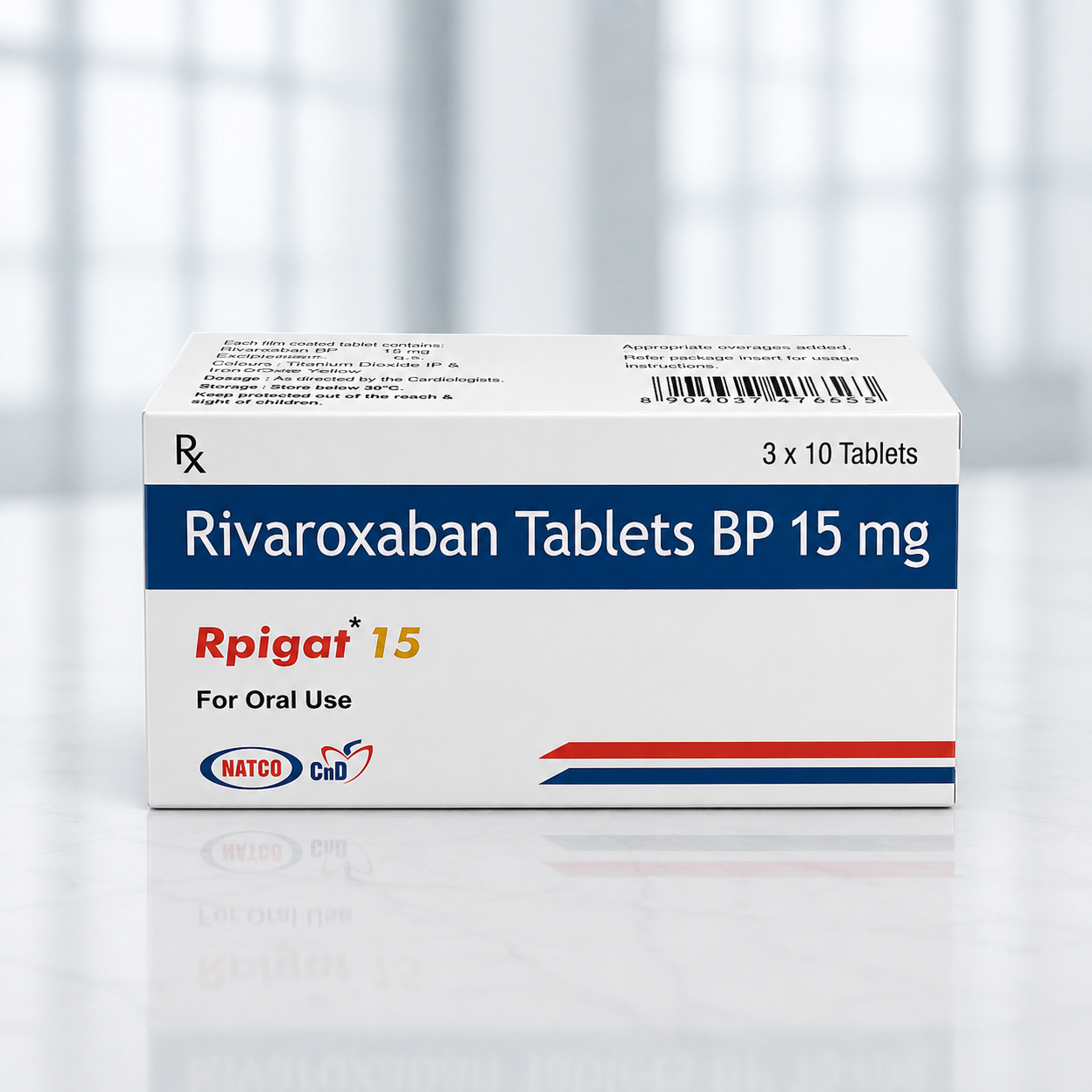 Rivaroxaban Rpigat 15mg Tablets