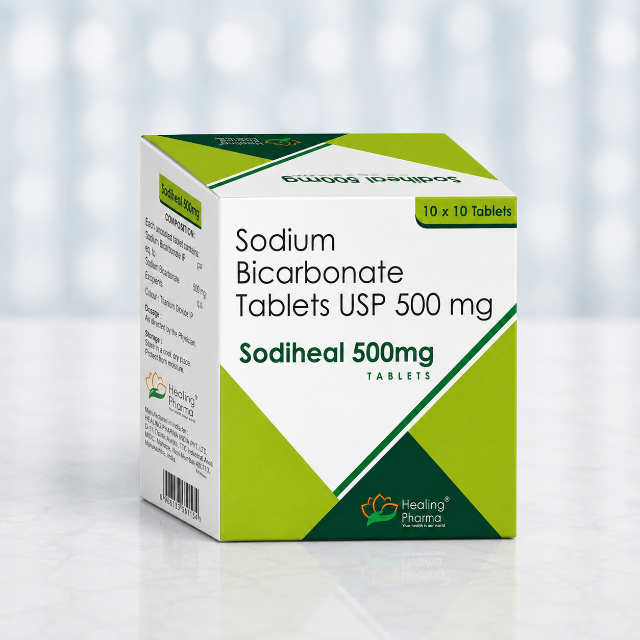 Sodium Bicarbonate Sodiheal Tablets (Sodiheal 500mg Tablets)