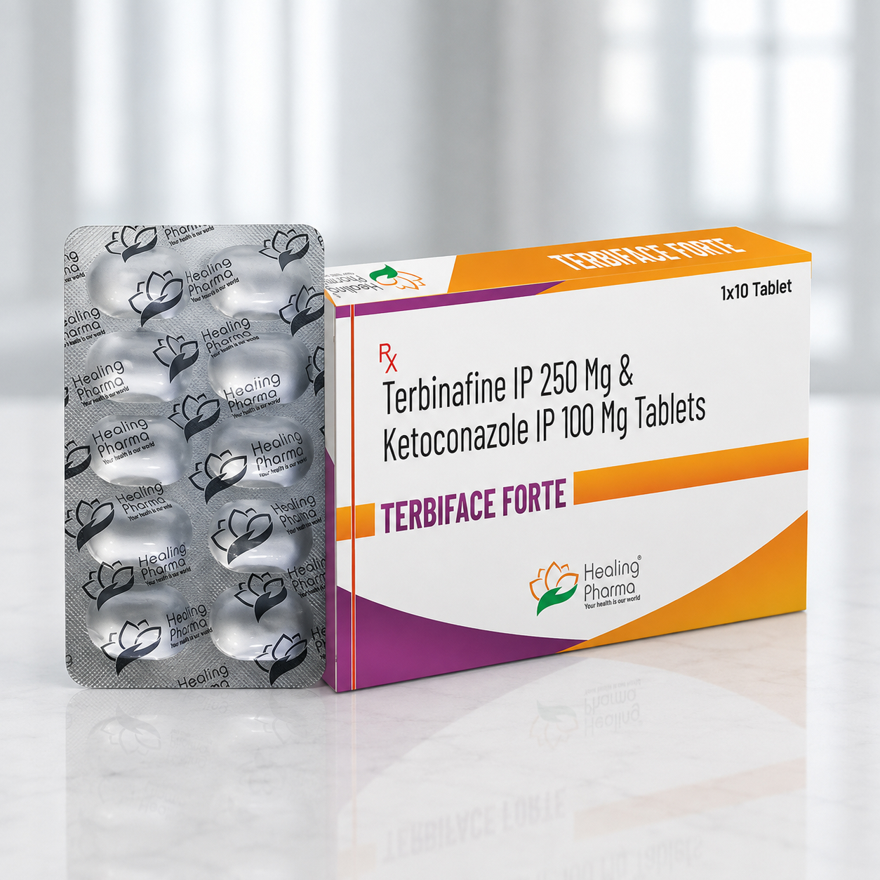 Terbinafine & Ketocoazole Tablets ( Terbiface Forte 250mg Tablet)